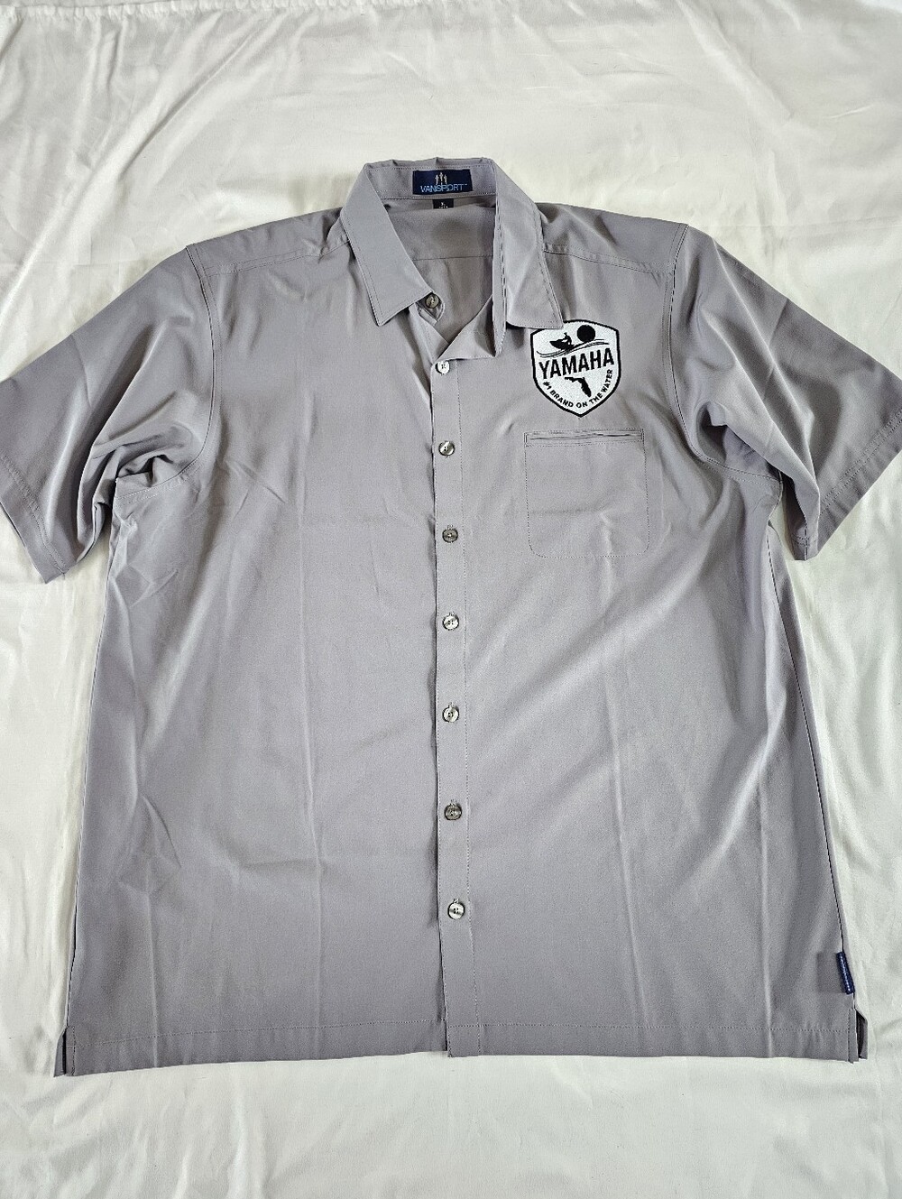 Vansport Yamaha Racing Water Sports Casual Lightweight Button Down Shirt Sz XL